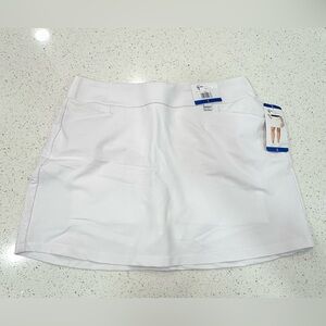 Greg Norman White Golf Skort with Built-In Shorts NWT long